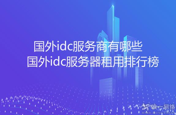 国外idc服务商有哪些 国外idc服务器租用排行榜
