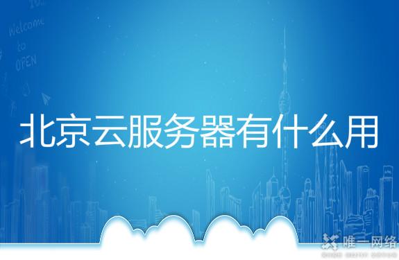 北京云服务器有什么用