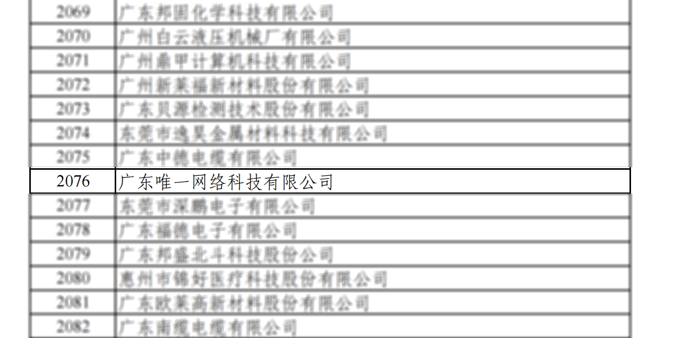 重磅！唯一网络获选国家级专精特新“小巨人”企业！