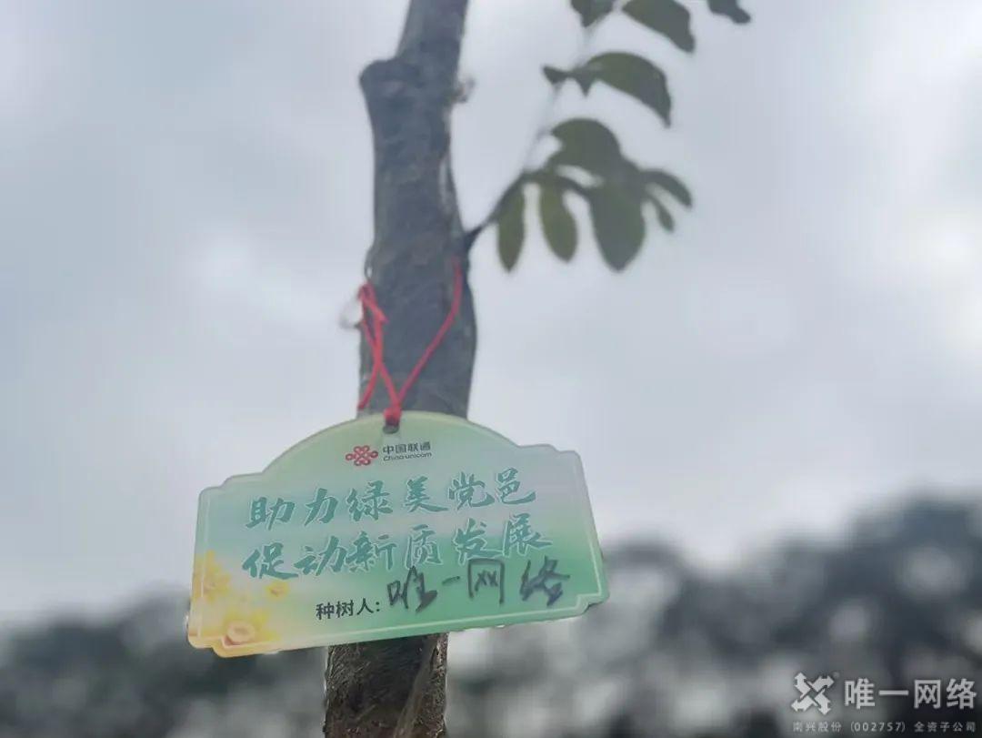 党建红赋能生态绿：唯一网络携手共建绿美东莞植树主题党日活动